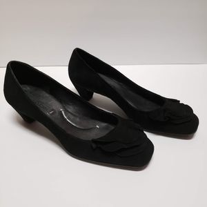 BCBG Black Suede Heels